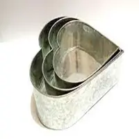 3 Pack Aluminum Heart Shaped Cake Pan Set Diy Baking Mold Tool