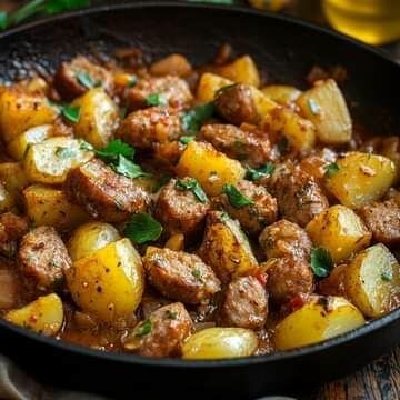 SAUCISSES SAUTÉES AUX POMMES