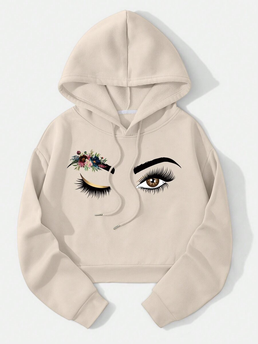 Sweat à Capuche Femme Imprimé Floral