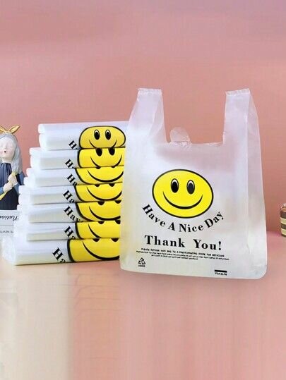 Sacs en plastique sourire 50P