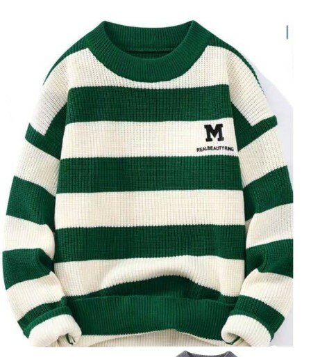 Beautiful and stylish men's warm striped sweater