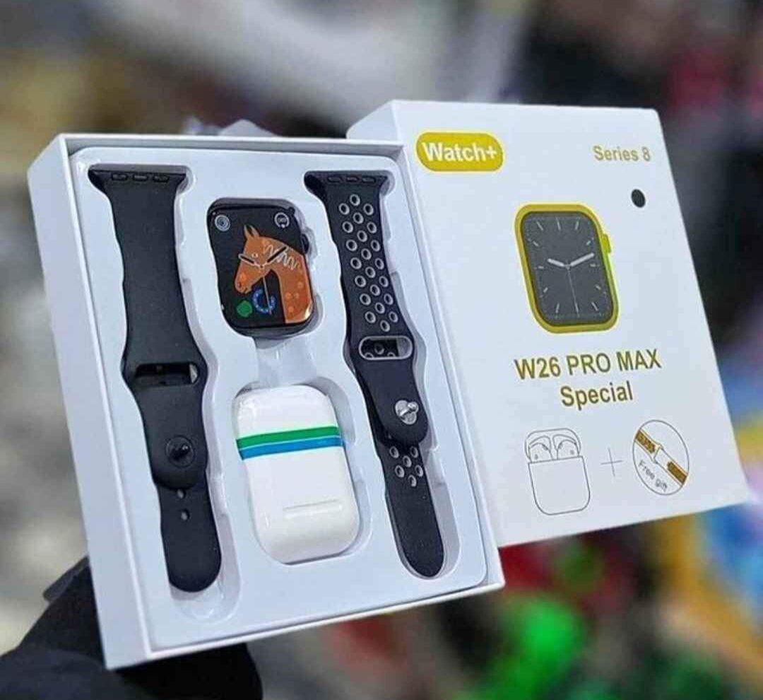 Smartwatch W26 pro max ️  NB: 2 BRACELETS        1 ECOUTEUR