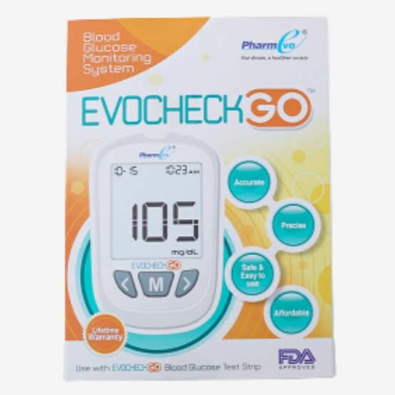EVOCHECK GLUCOMETER WITH 25 STRIPS