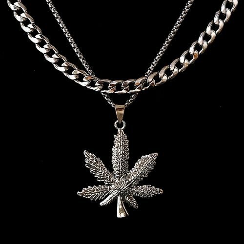 Maple + Cuban Chain 2 in 1 Fashion Men's Pendant Men's Hip H