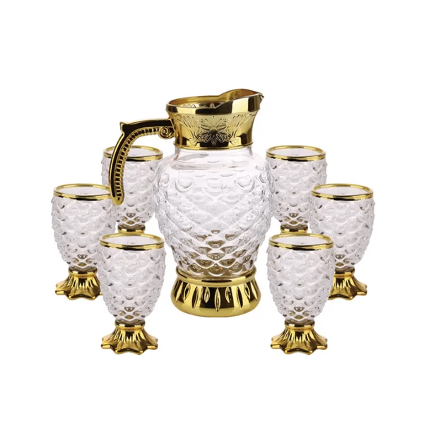 Pichet et verres en cristal