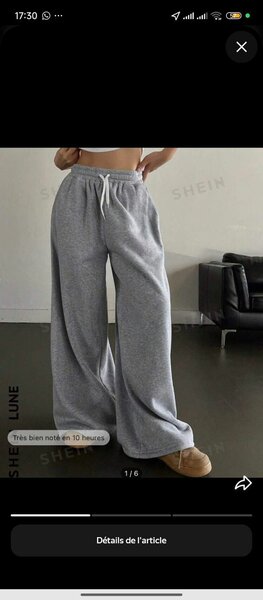 Pantalon large en molleton