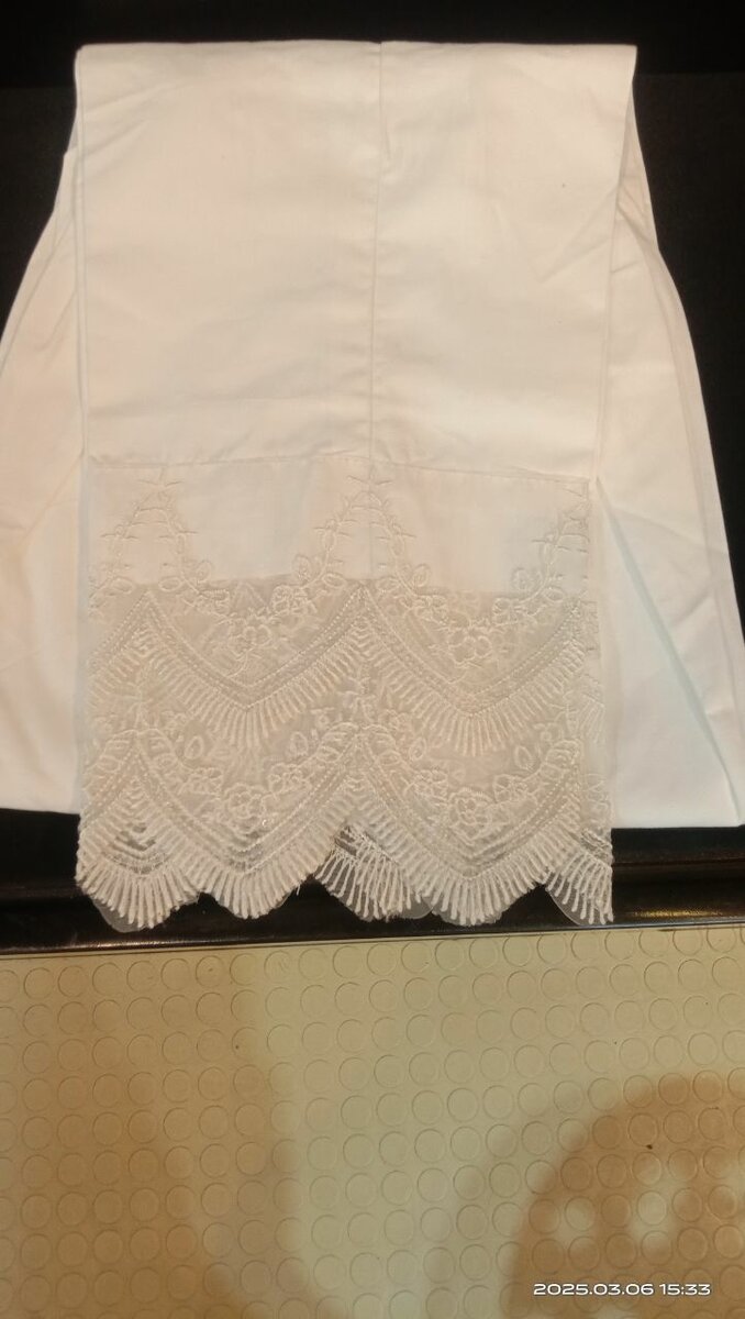 Embroider trousers soft cotton fabric