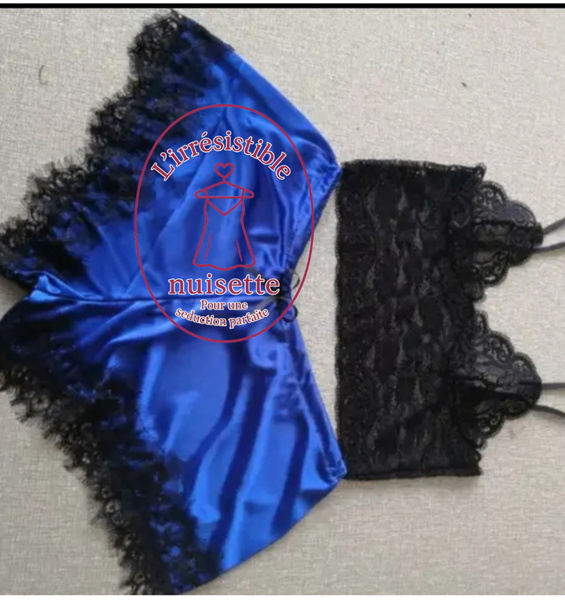 Ensemble lingerie satin dentelle