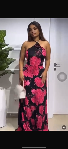 Robe longue florale élégante
