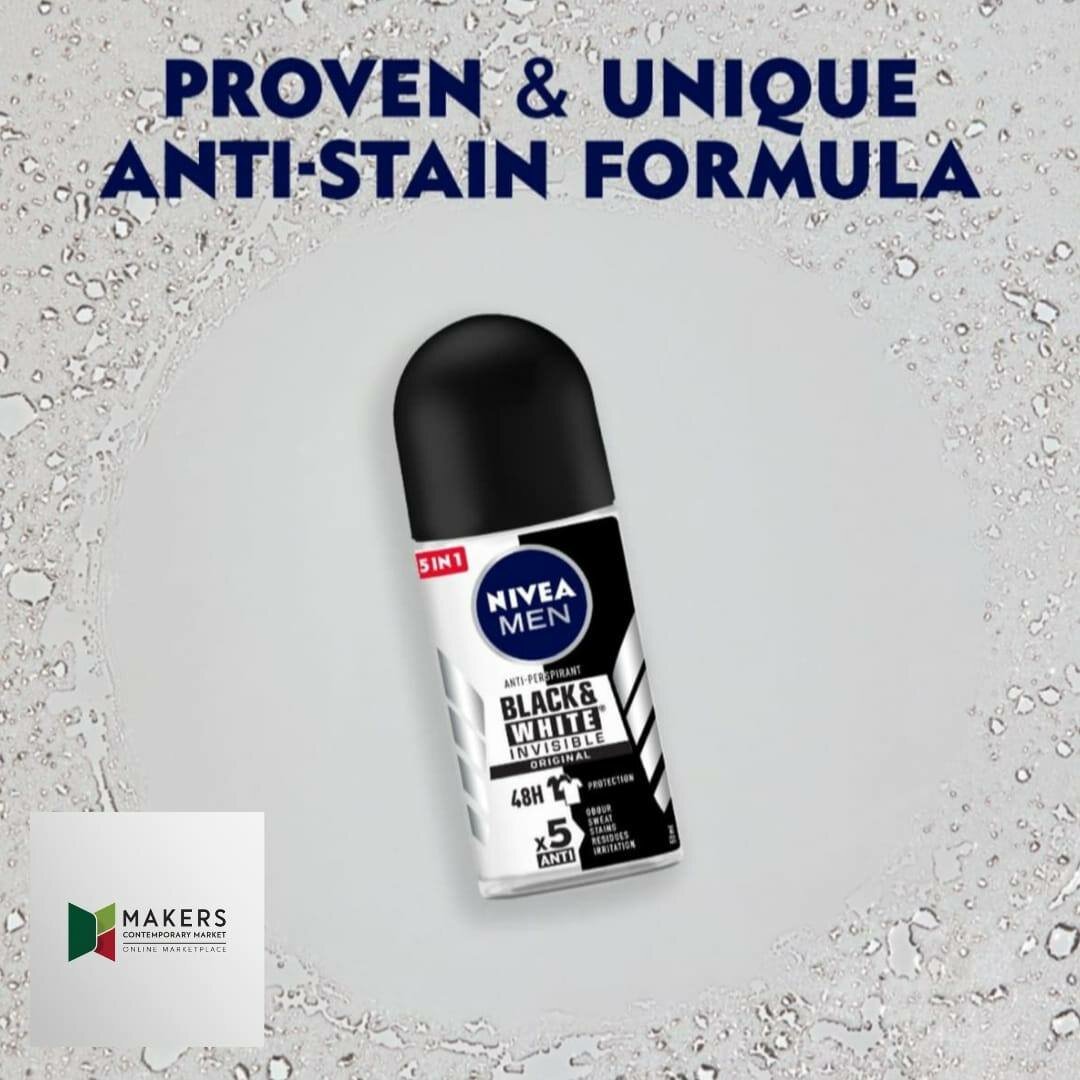 NIVEA MEN Black & White Invisible Original  Roll On