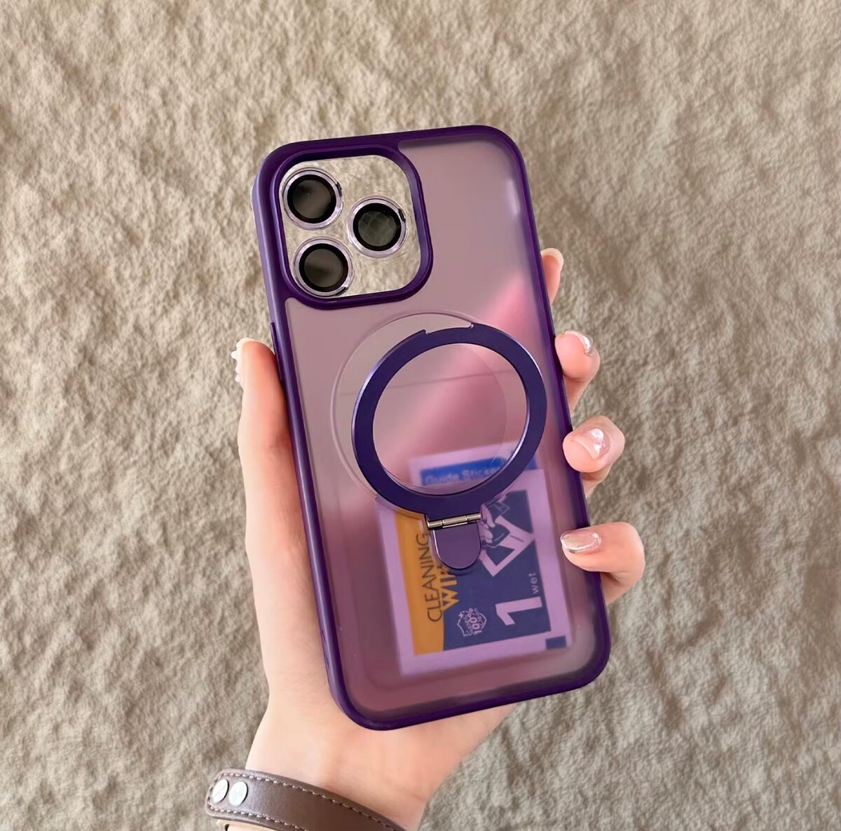 Coque téléphone avec support anneau