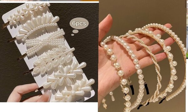 Hair pins and head band