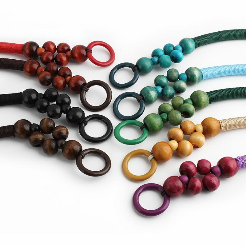 Poignées de sac en bois coloré