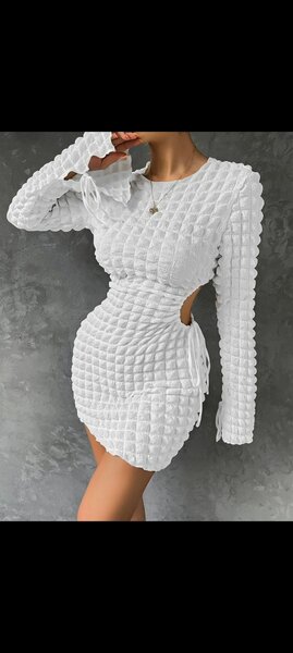 Robe Blanche Texturée Élégante