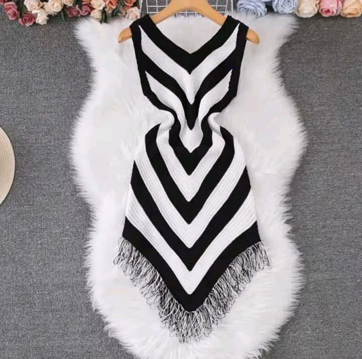 Robe Tricot à Franges Bohème