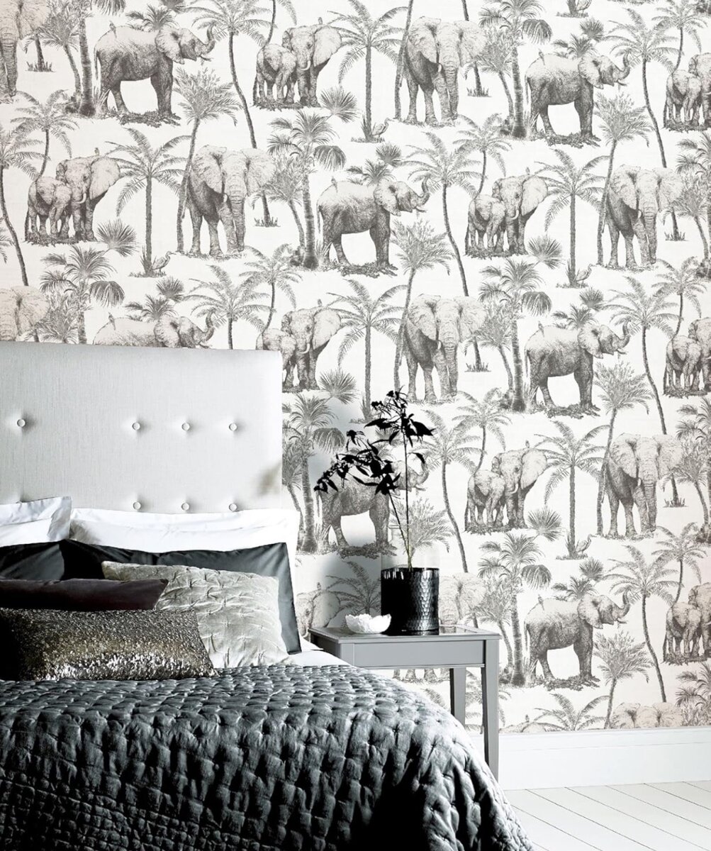 Papier peint Safari Éléphant