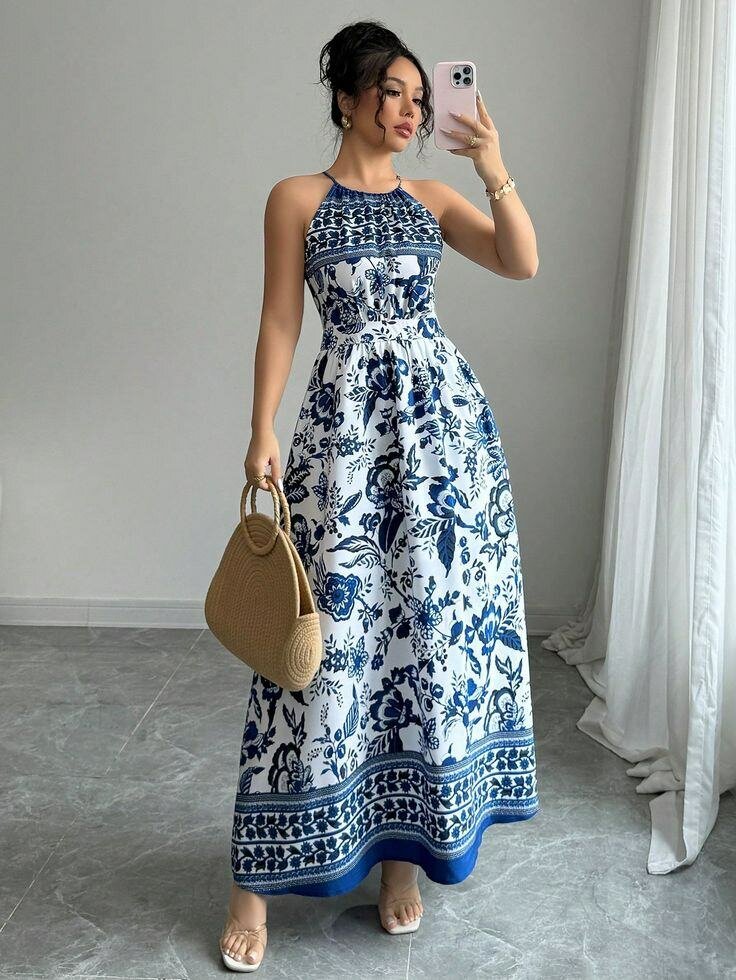 Robe longue boho florale