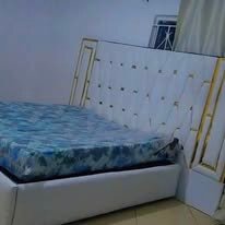 custom made bed with a high base