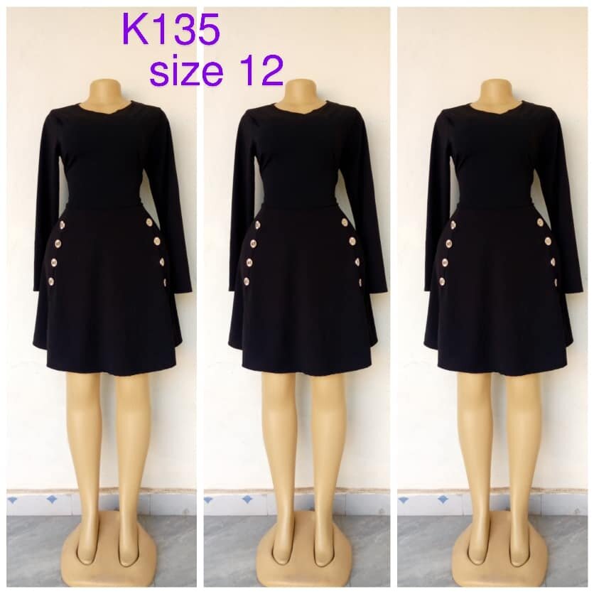 Black flared dress, size 12