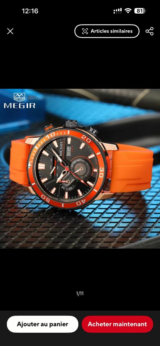 Montre Homme Luxe MEGIR