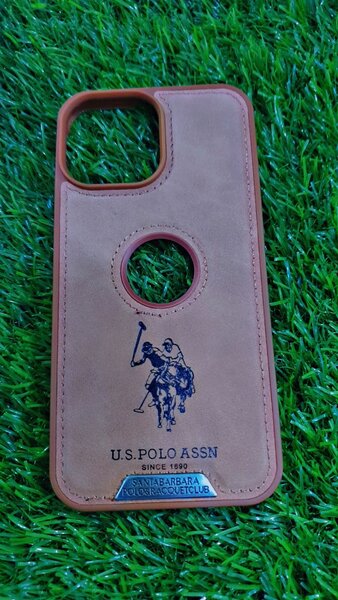 Polo case with logo cut