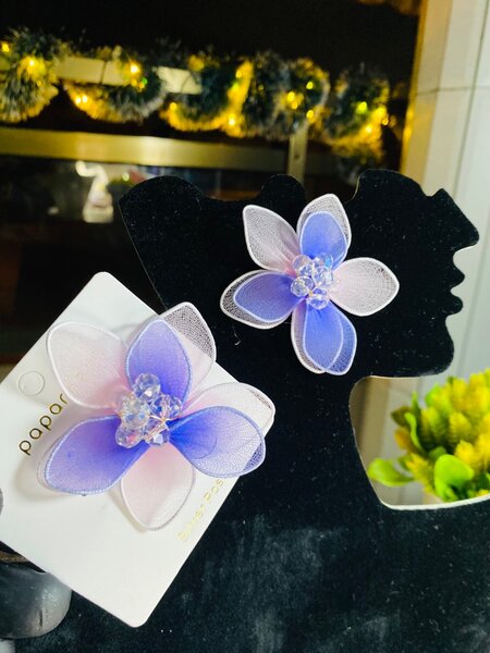 Boucles d'oreilles à  fleurs