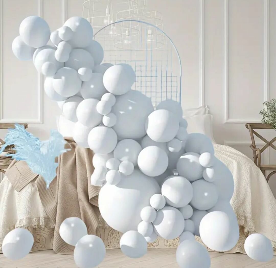 Lot de 100 Ballons blancs