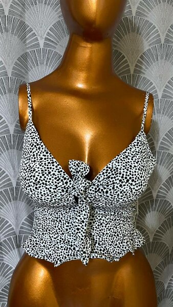 Top bandeau à pois chic