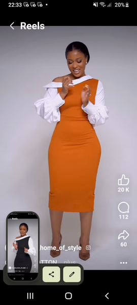 Robe évasée à manches longues