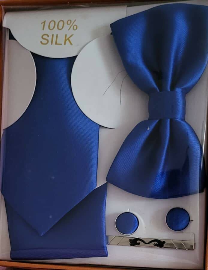 Ensemble cravate et nœud papillon en soie