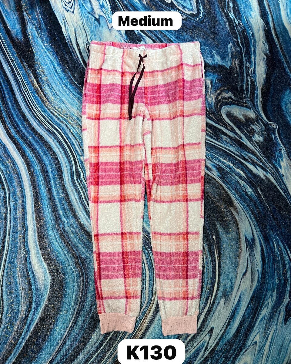 Women's cozy checkered pajama pants