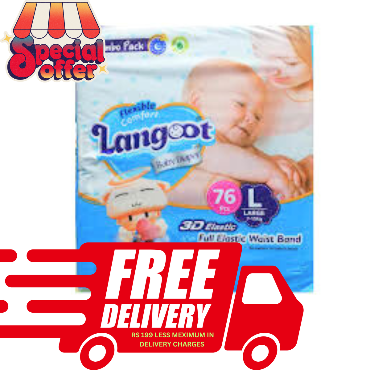 LANGOUT BABY DIAPERS ALL SIZE FREE DELIVERY