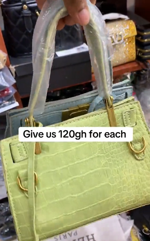 Women's beautiful green bag