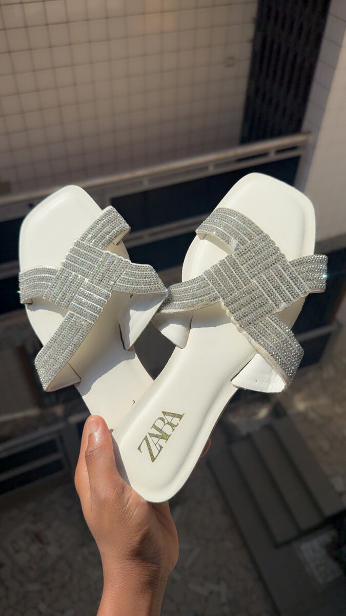 Sandales Blanches Zara Éclatantes