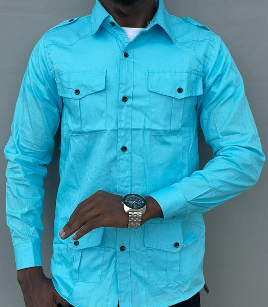 Quadral pocket safari shirt