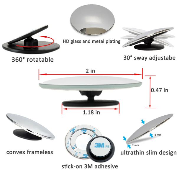 Miroir Ajustable 360° Voiture