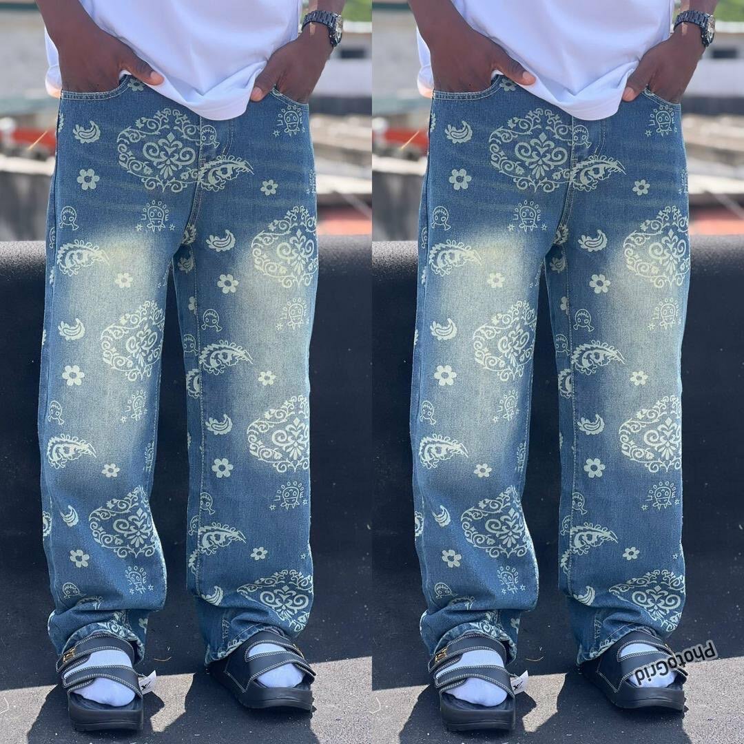 Jeans tendance imprimés homme