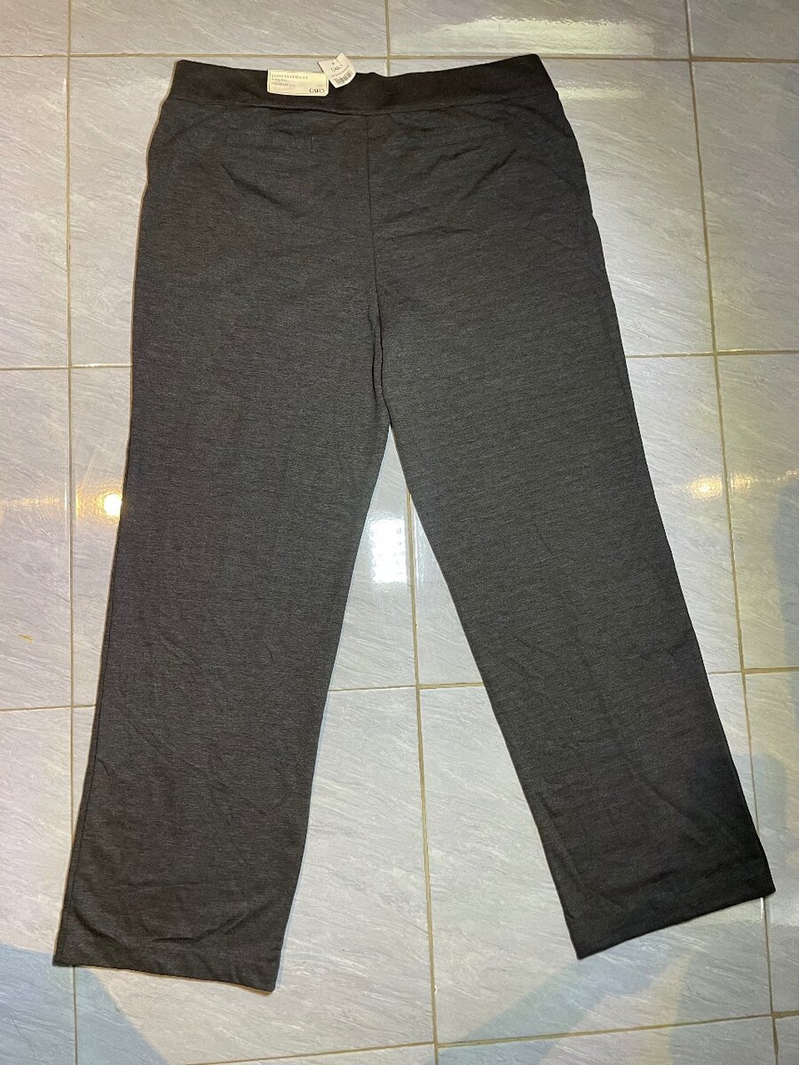 Gray Straight Leg Trousers