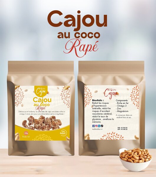Amandes de cajou au coco râpé