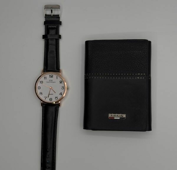 Amazing Quality Leather Wallet + Free Watch Gift