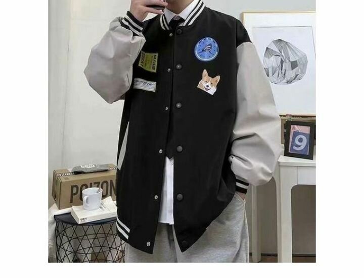 Veste Varsity Homme Patchs