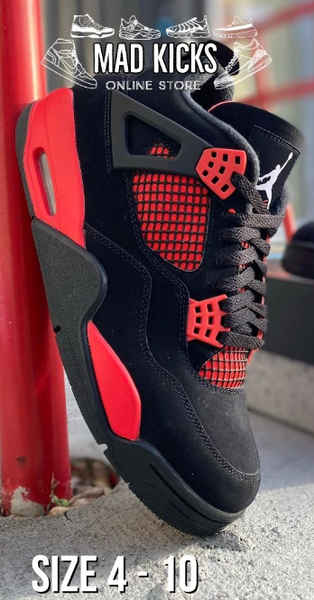 Black Red Air Jordan sneakers
