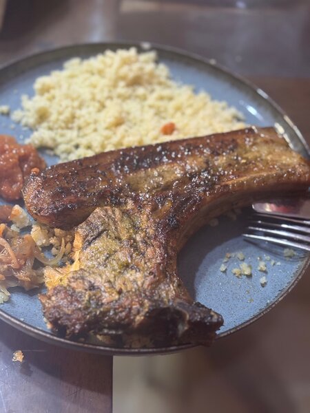 Côte de porc braisée