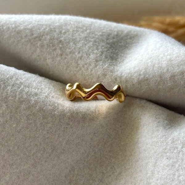 Bague femme dorée