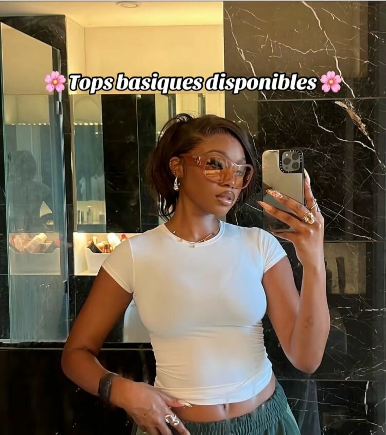 T-shirt basique femme multicolore