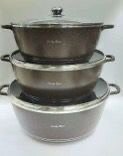 Nonstick 3 set cookware Granite