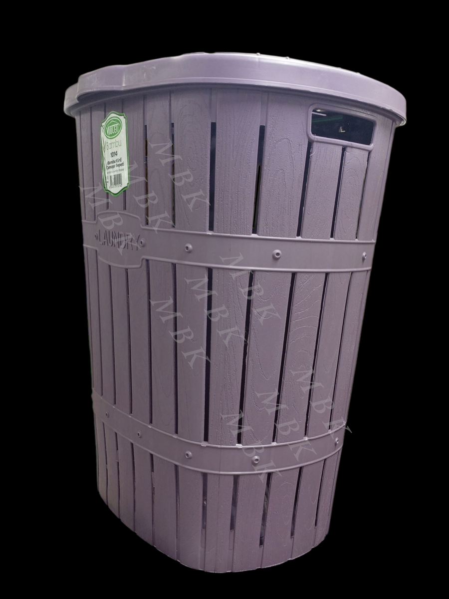Panier à linge en plastique violet
