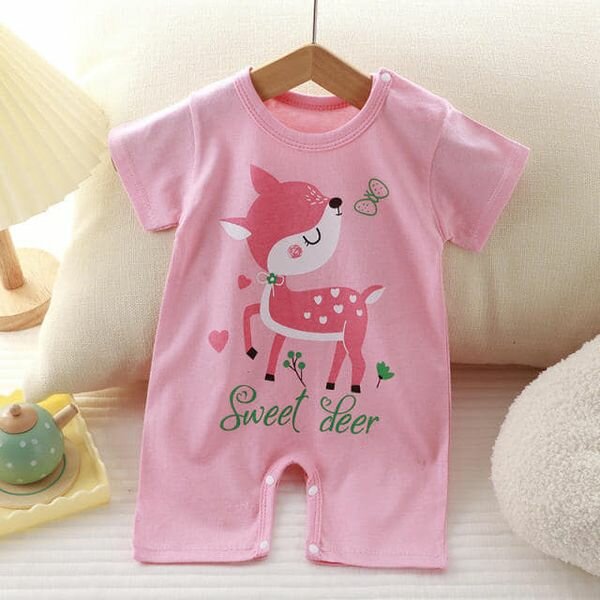 Body for girl pink colour with print