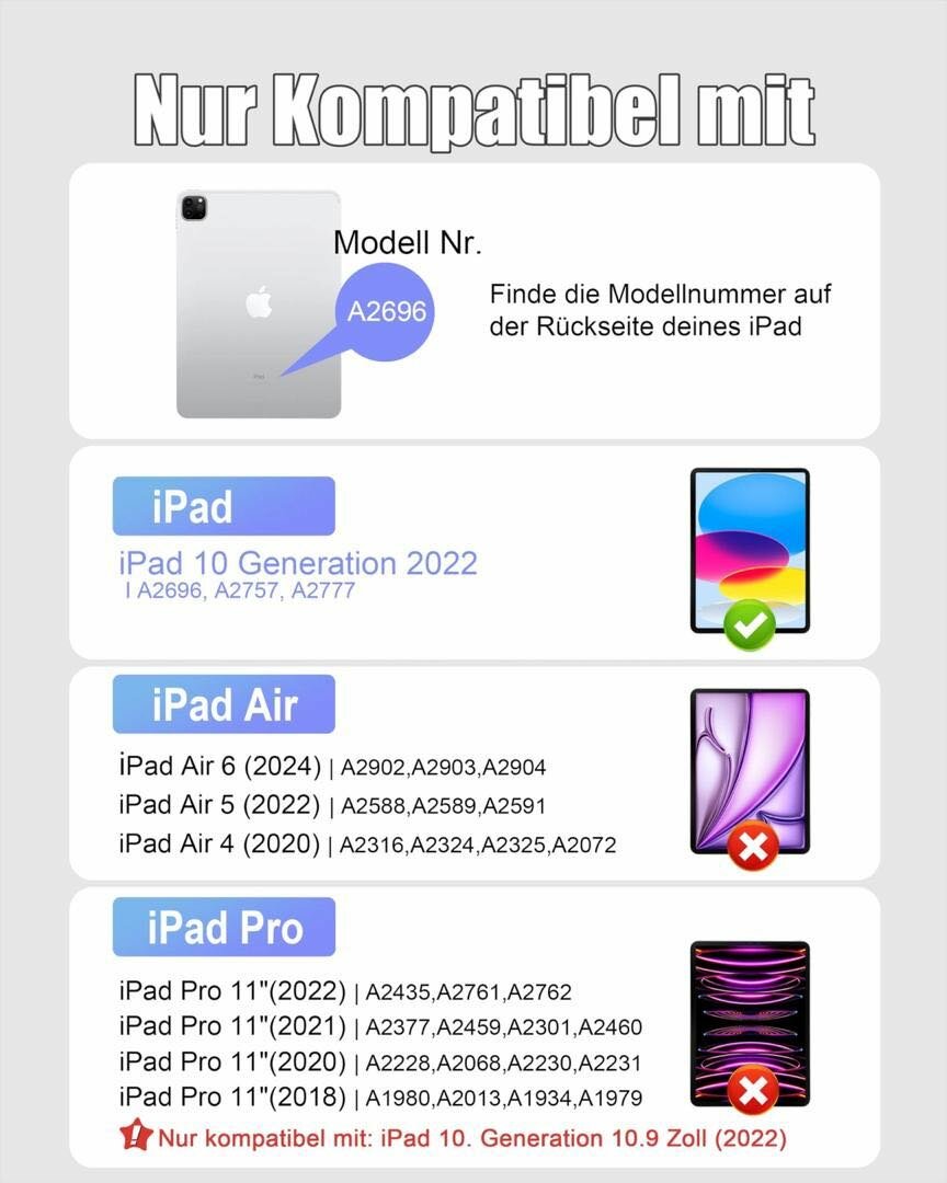 Étui clavier pour iPad 10e gén