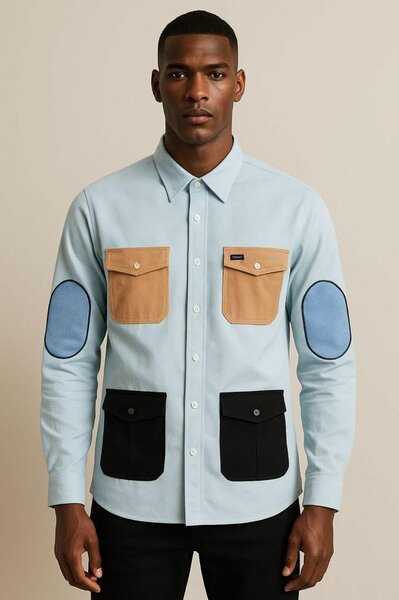 Chemise à poches tendance homme